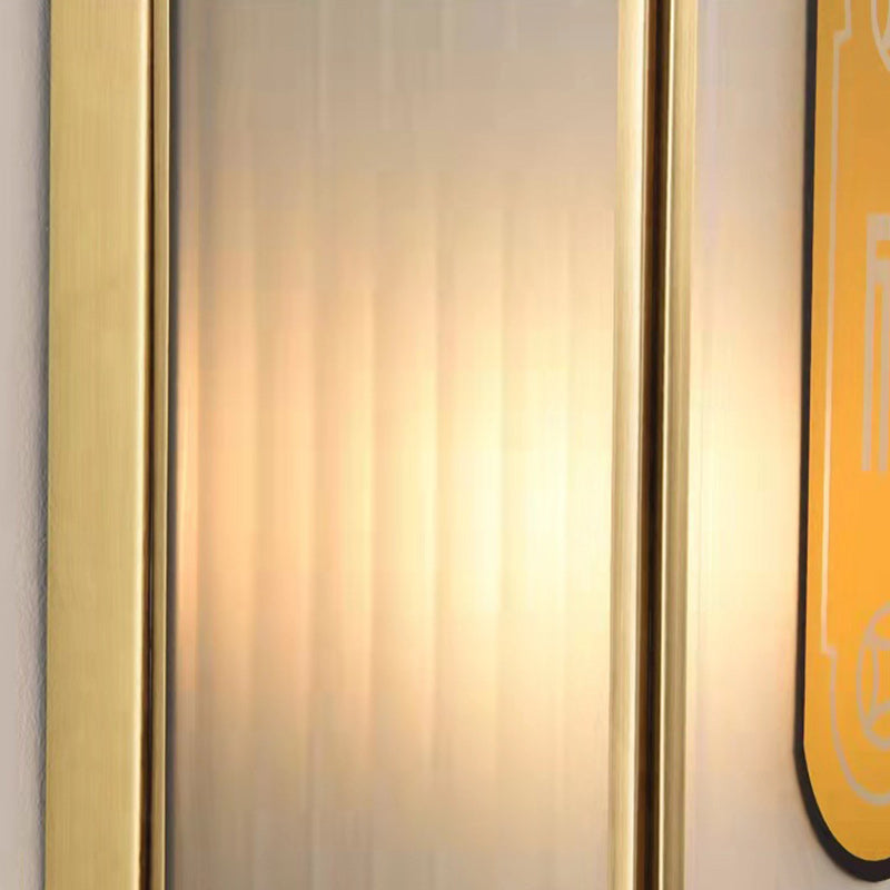 Full Copper Column Glass Outdoor Light