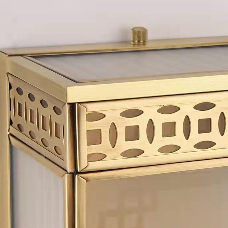 Full Copper Column Glass Outdoor Light