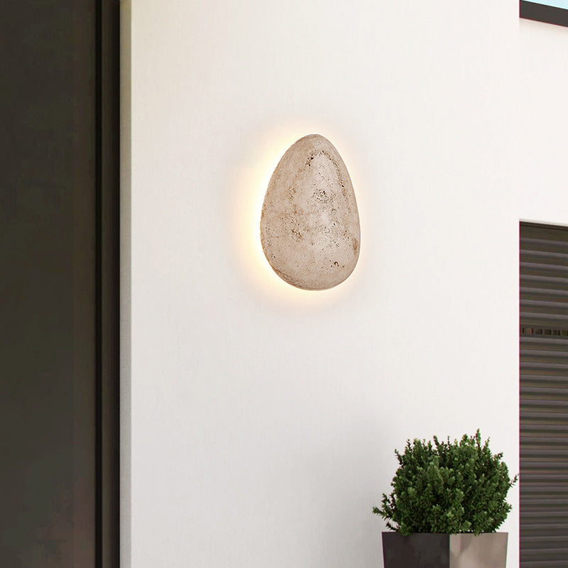 Travertine Cobblestone Design Garden Outdoor Light