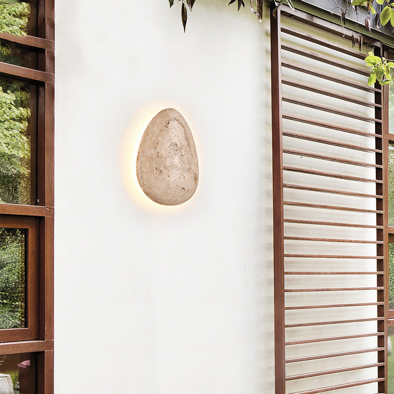 Travertine Cobblestone Design Garden Outdoor Light