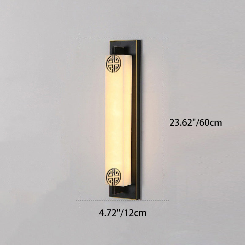Column Stainless Steel Marble Outdoor Light