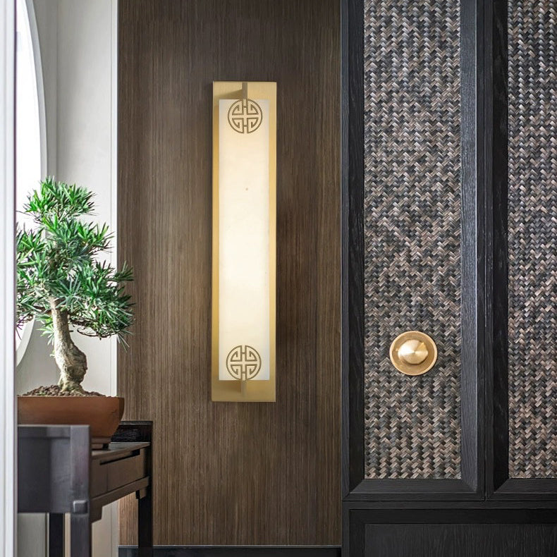Column Stainless Steel Marble Outdoor Light