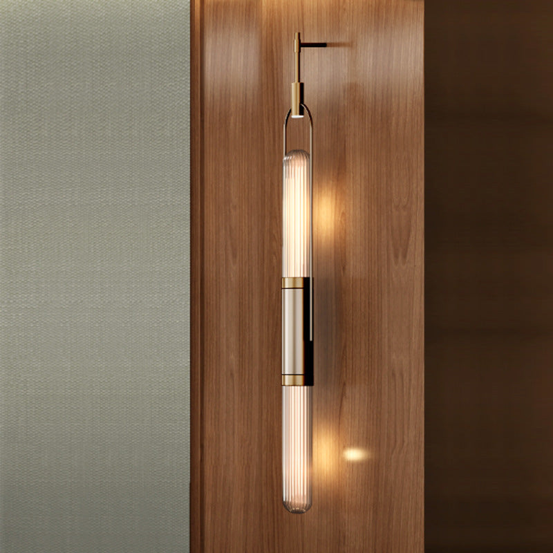 Iron Glass Long Strip Wall Lamp