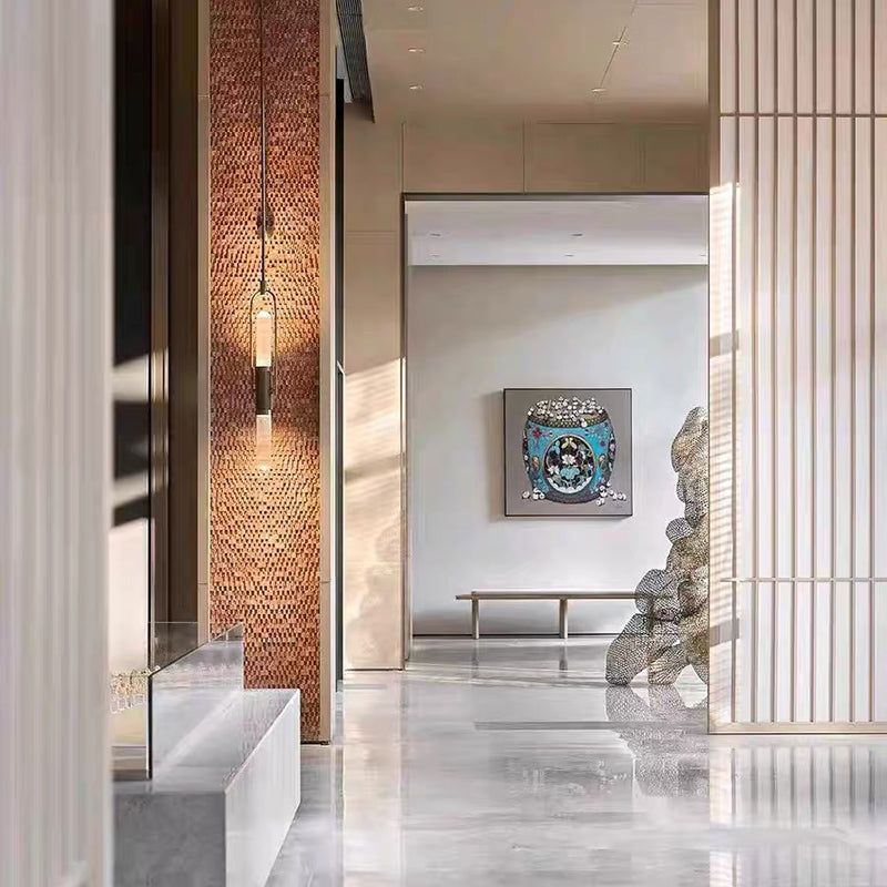 Iron Glass Long Strip Wall Lamp