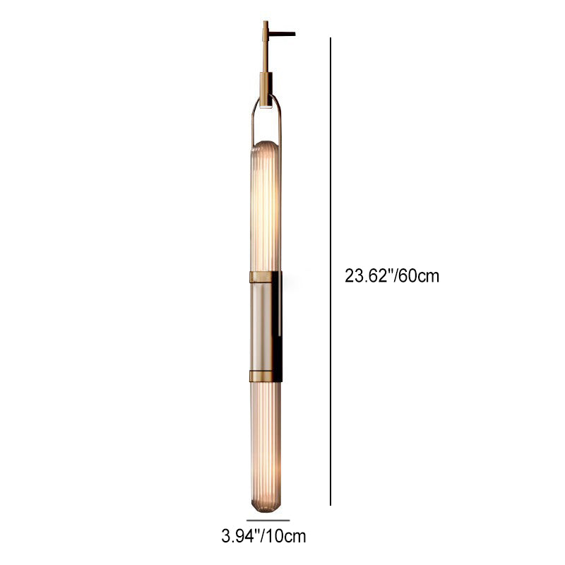 Iron Glass Long Strip Wall Lamp