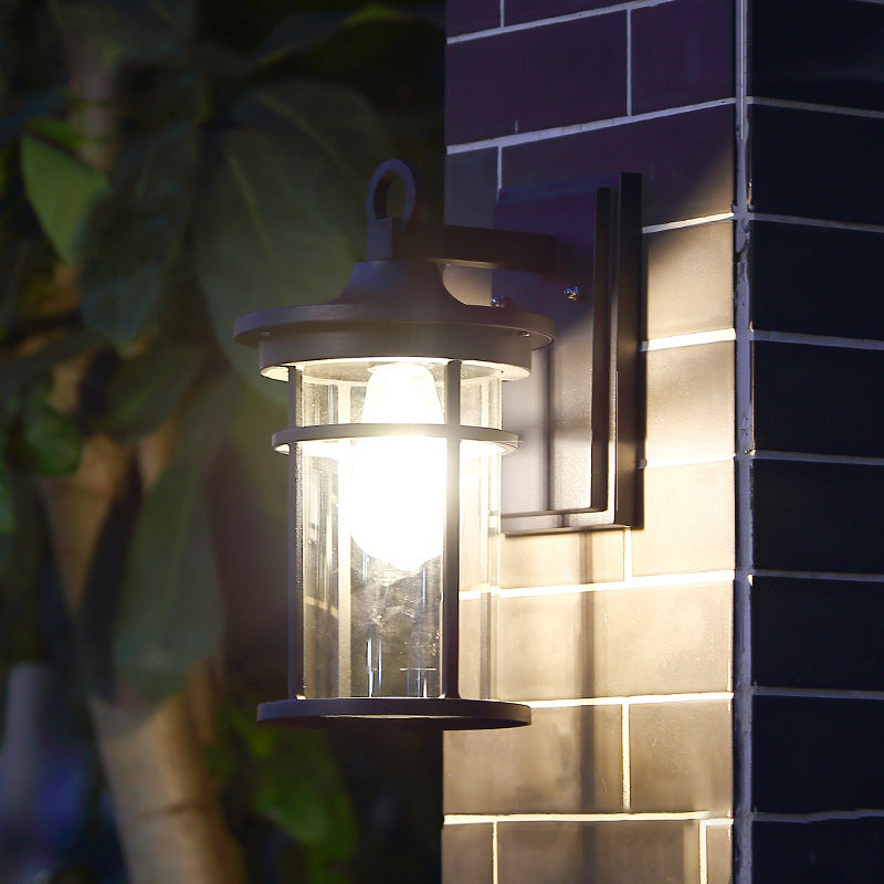 Cylinder Aluminum Glass Patio Outdoor Light