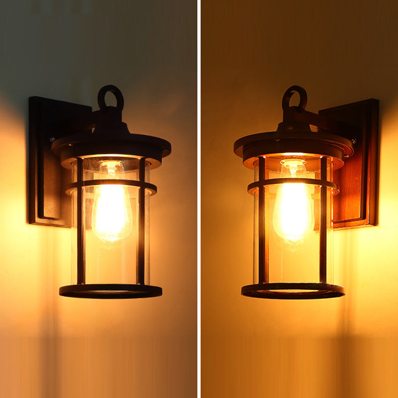 Cylinder Aluminum Glass Patio Outdoor Light