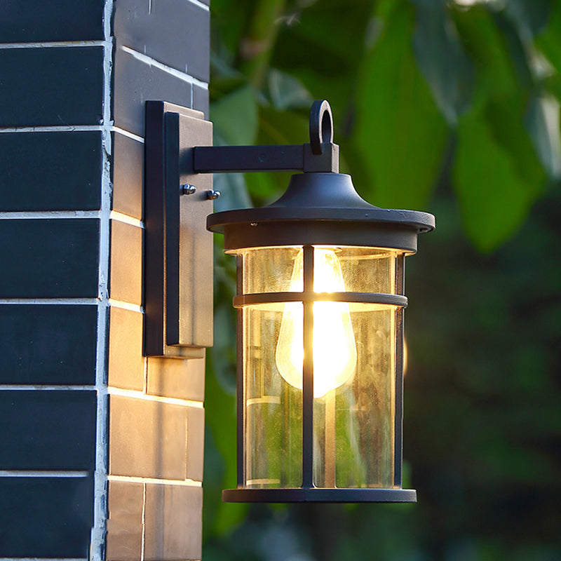 Cylinder Aluminum Glass Patio Outdoor Light