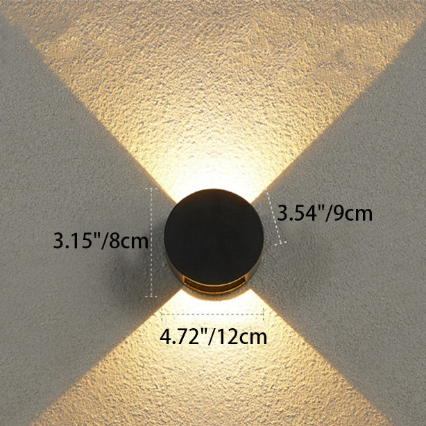 Round Aluminum Up Down Outdoor Light