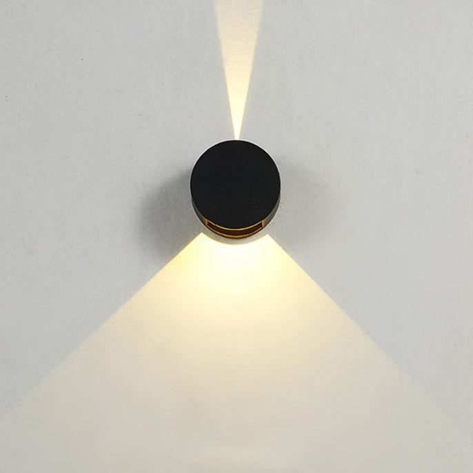 Round Aluminum Up Down Outdoor Light