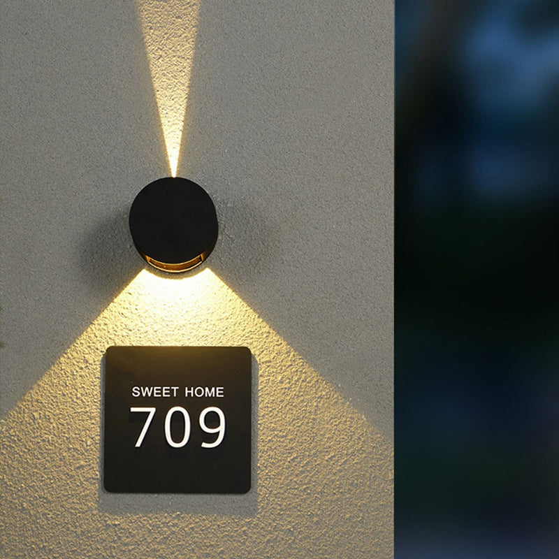 Round Aluminum Up Down Outdoor Light