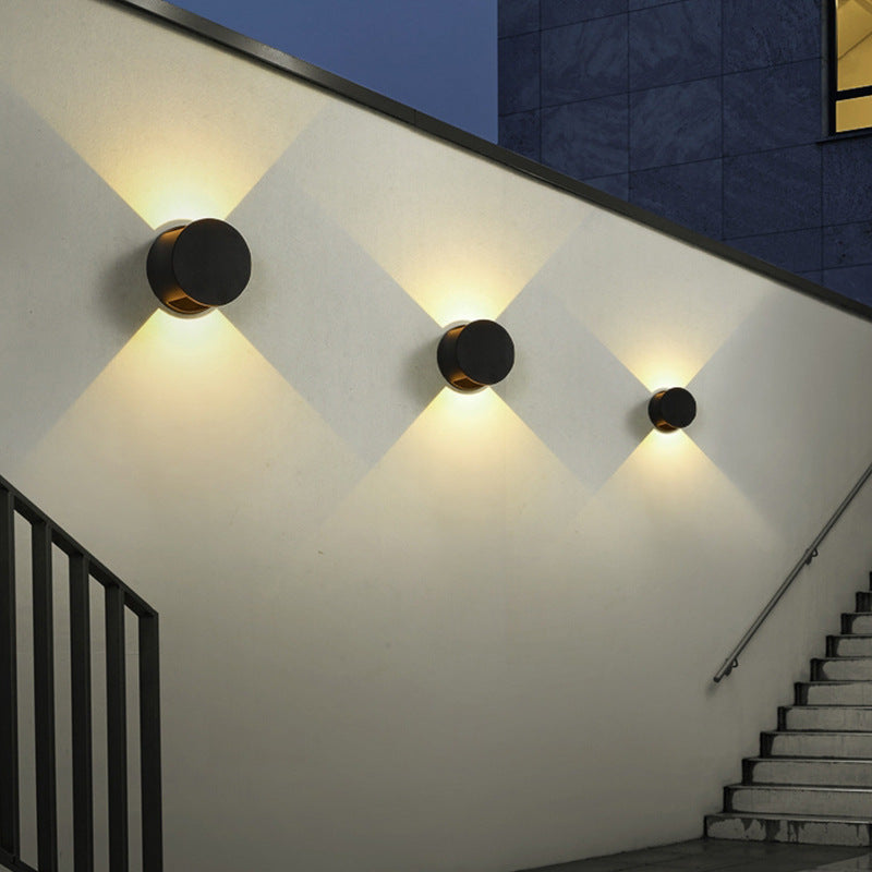 Round Aluminum Up Down Outdoor Light