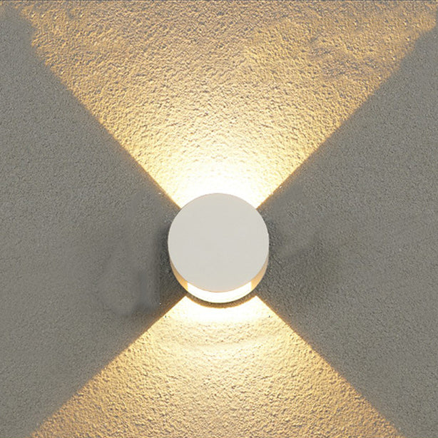 Round Aluminum Up Down Outdoor Light