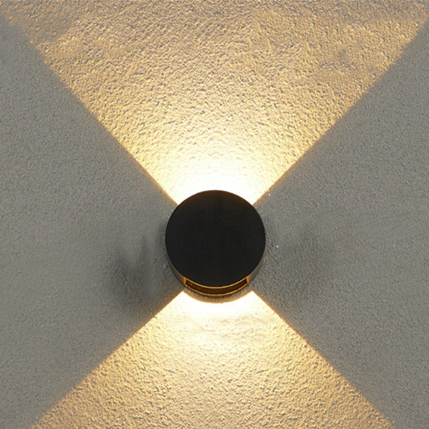 Round Aluminum Up Down Outdoor Light