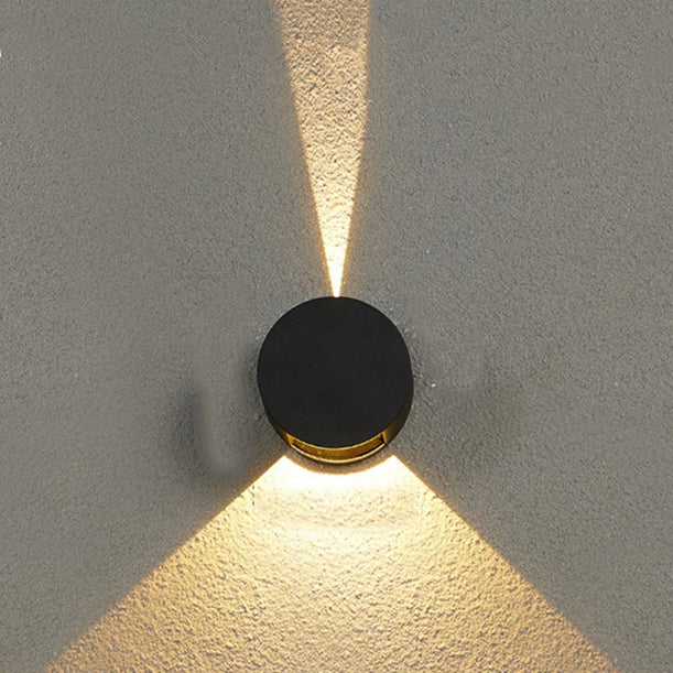 Round Aluminum Up Down Outdoor Light