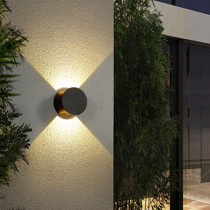 Round Aluminum Up Down Outdoor Light