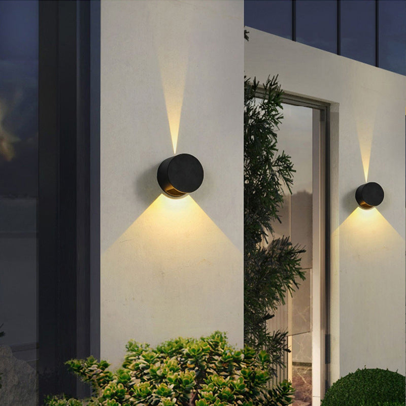 Round Aluminum Up Down Outdoor Light
