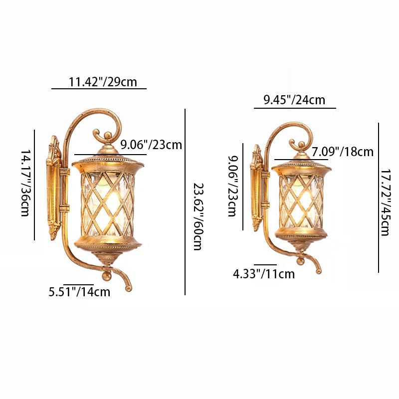 Aluminum Frame Water Ripple Outdoor Light