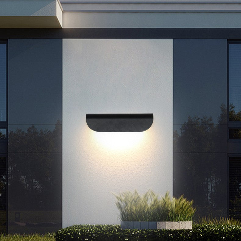 Curved Aluminum Patio Outdoor Light