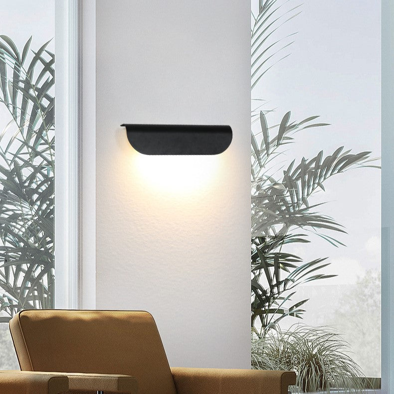 Curved Aluminum Patio Outdoor Light