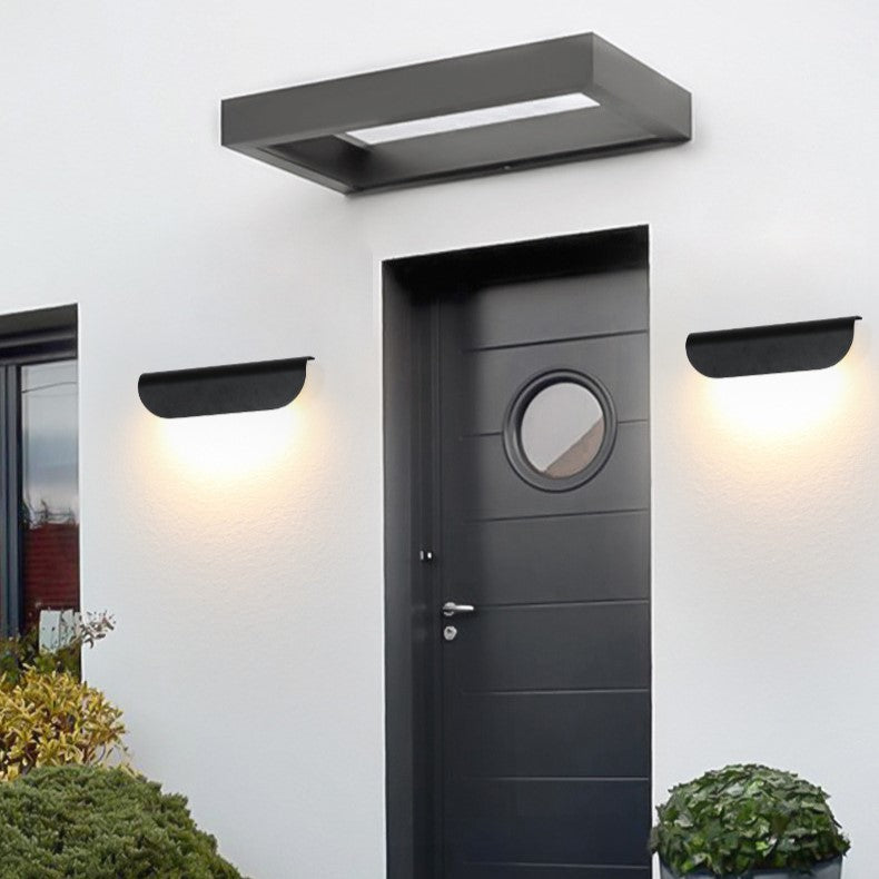 Curved Aluminum Patio Outdoor Light
