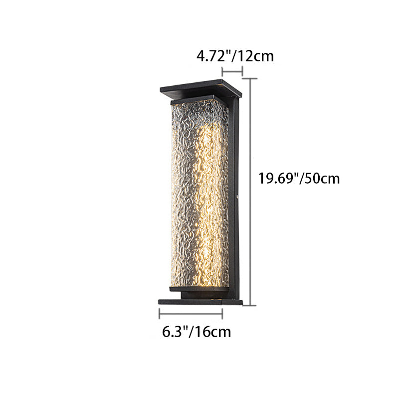 Stainless Steel Crack Cuboid Outdoor Light