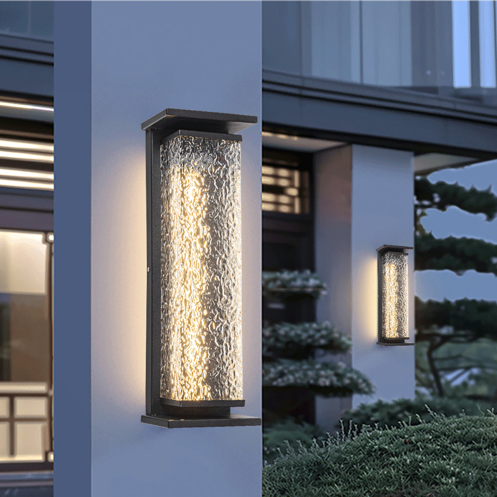 Stainless Steel Crack Cuboid Outdoor Light