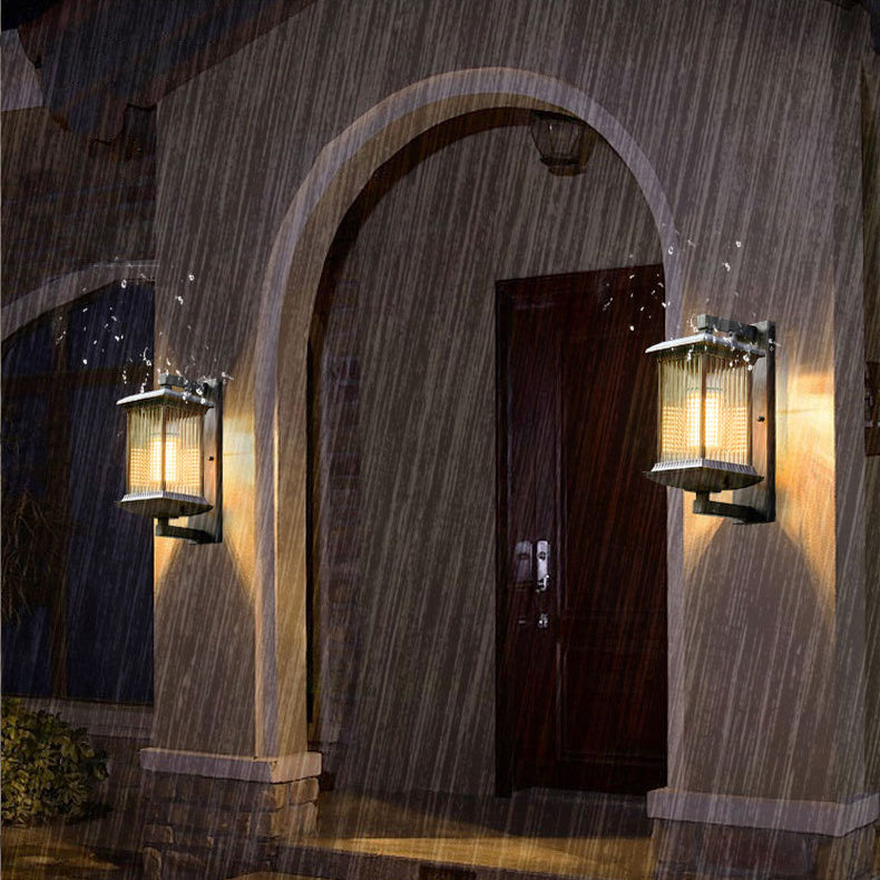 Aluminum Glass Column Garden Outdoor Light