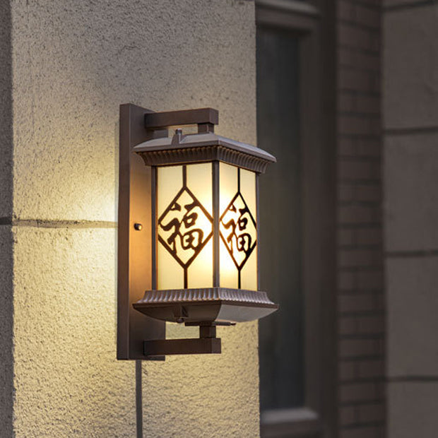 Aluminum Glass Column Garden Outdoor Light