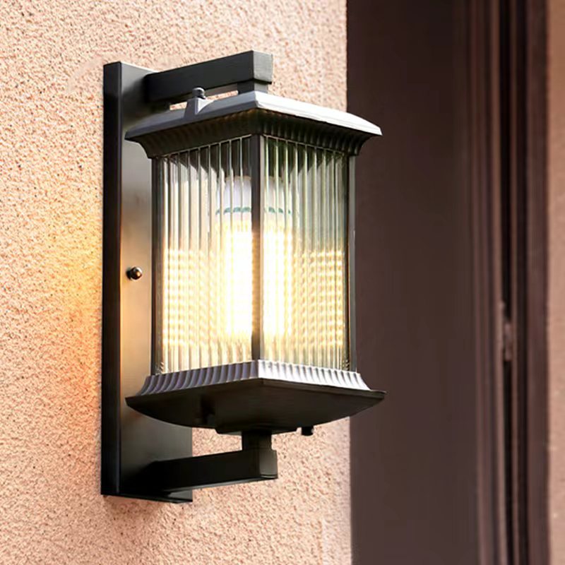 Aluminum Glass Column Garden Outdoor Light