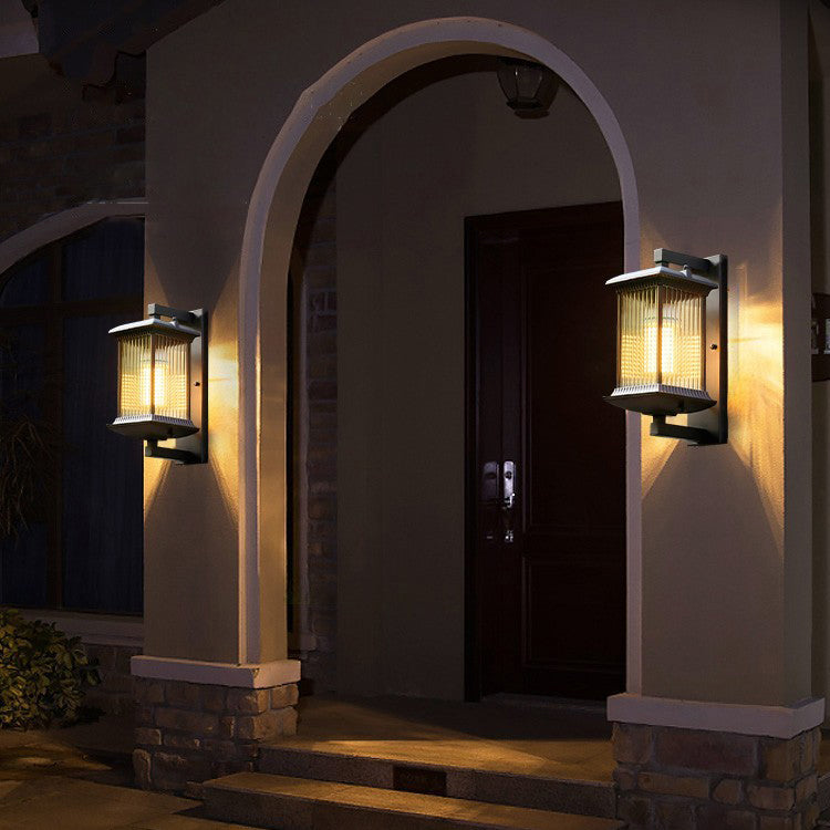 Aluminum Glass Column Garden Outdoor Light