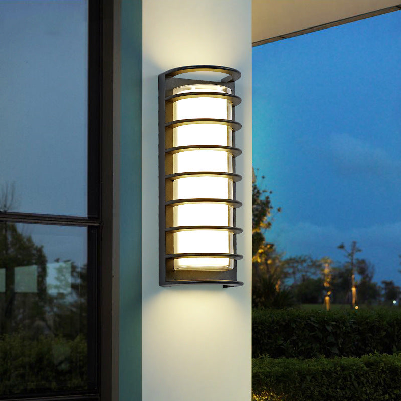 Aluminum Acrylic Cylinder Patio Outdoor Light