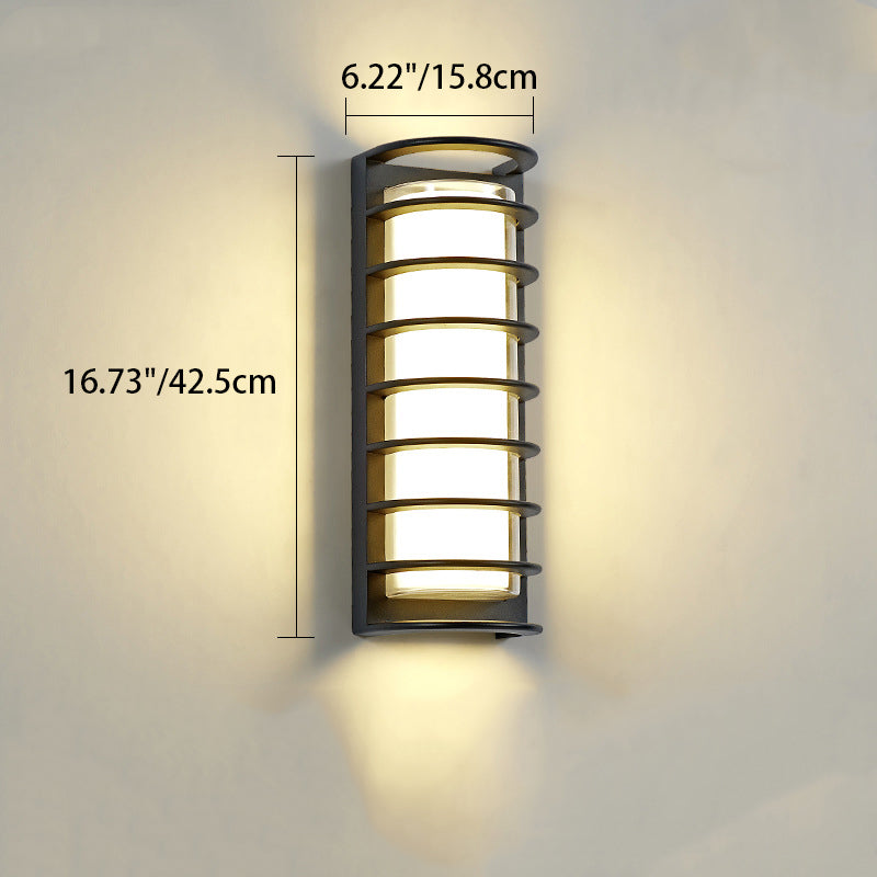 Aluminum Acrylic Cylinder Patio Outdoor Light