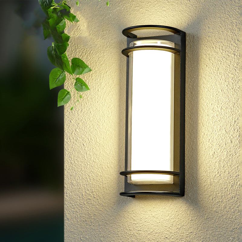 Aluminum Acrylic Cylinder Patio Outdoor Light