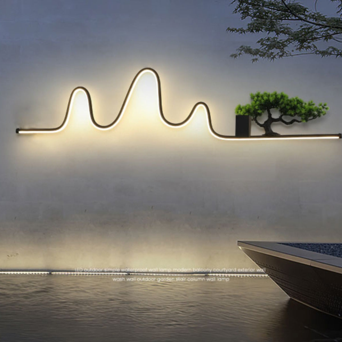 Aluminum Arc Linear PVC Outdoor Light