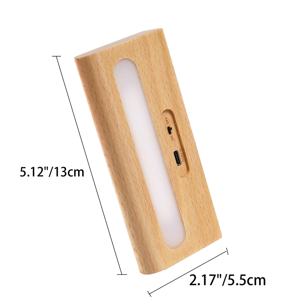 Solid Wood Rectangular Patio Outdoor Light