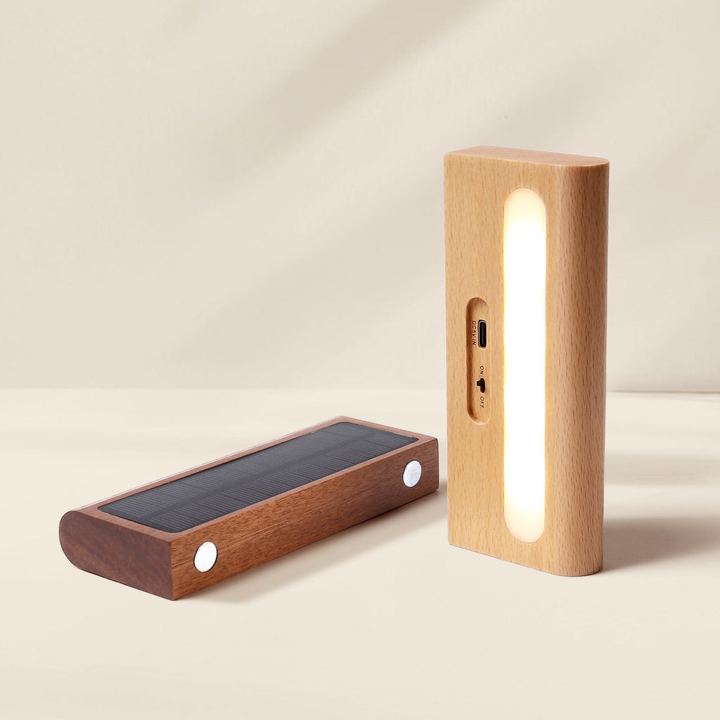 Solid Wood Rectangular Patio Outdoor Light