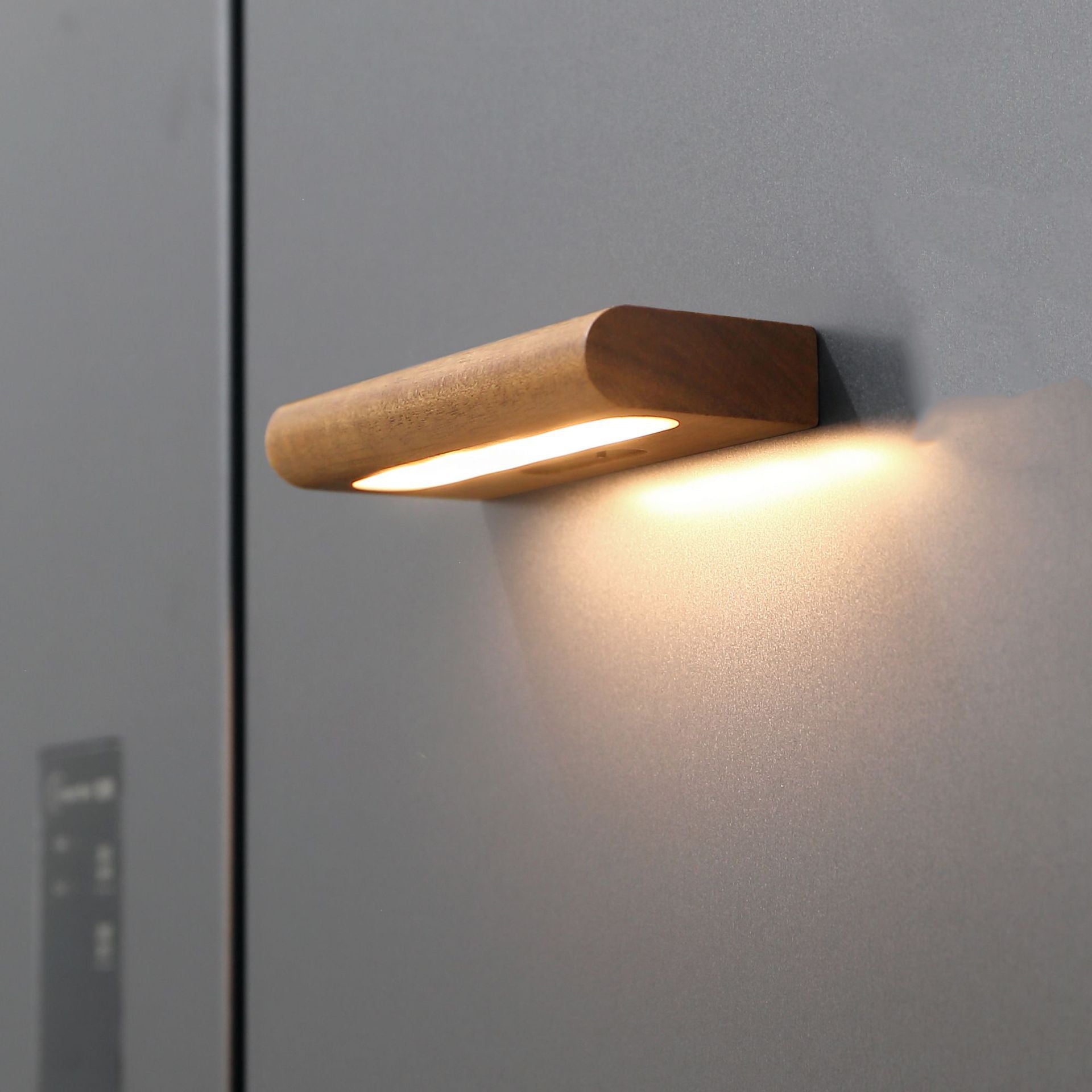 Solid Wood Rectangular Patio Outdoor Light