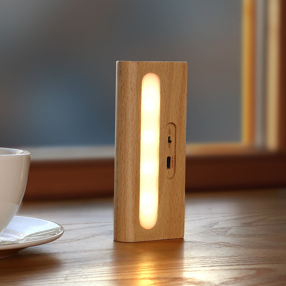 Solid Wood Rectangular Patio Outdoor Light
