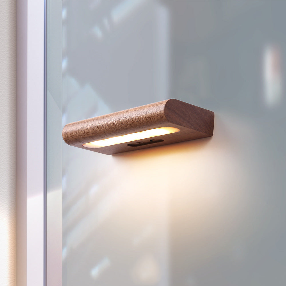 Solid Wood Rectangular Patio Outdoor Light
