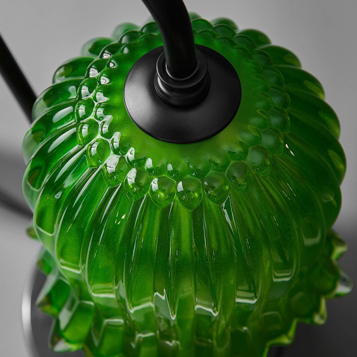 Orchid Flower Glass Marble Table Lamp