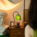 Orchid Flower Glass Marble Table Lamp