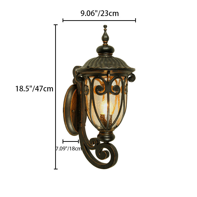Antique Bronze Aluminum Glass Outdoor Light