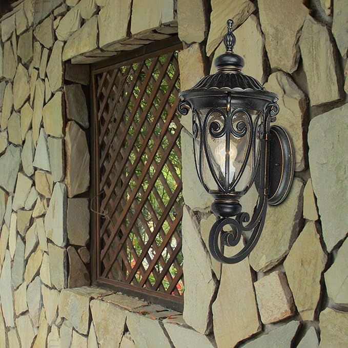 Antique Bronze Aluminum Glass Outdoor Light