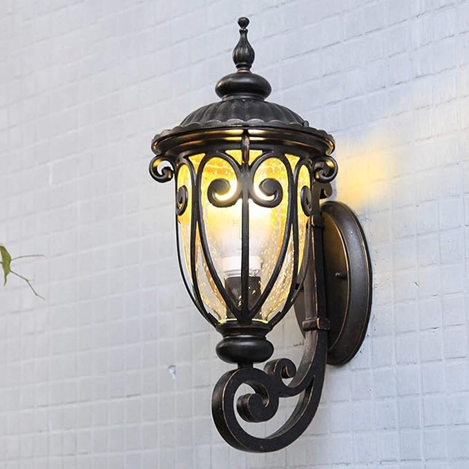 Antique Bronze Aluminum Glass Outdoor Light