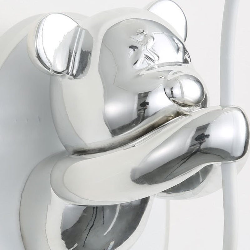 Resin Cartoon Bear Glass Wall Lamp