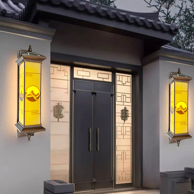 Aluminum Glass Rectangular Garden Outdoor Light