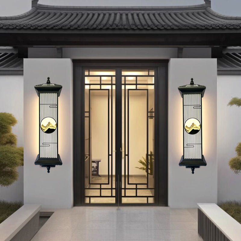 Aluminum Glass Rectangular Garden Outdoor Light
