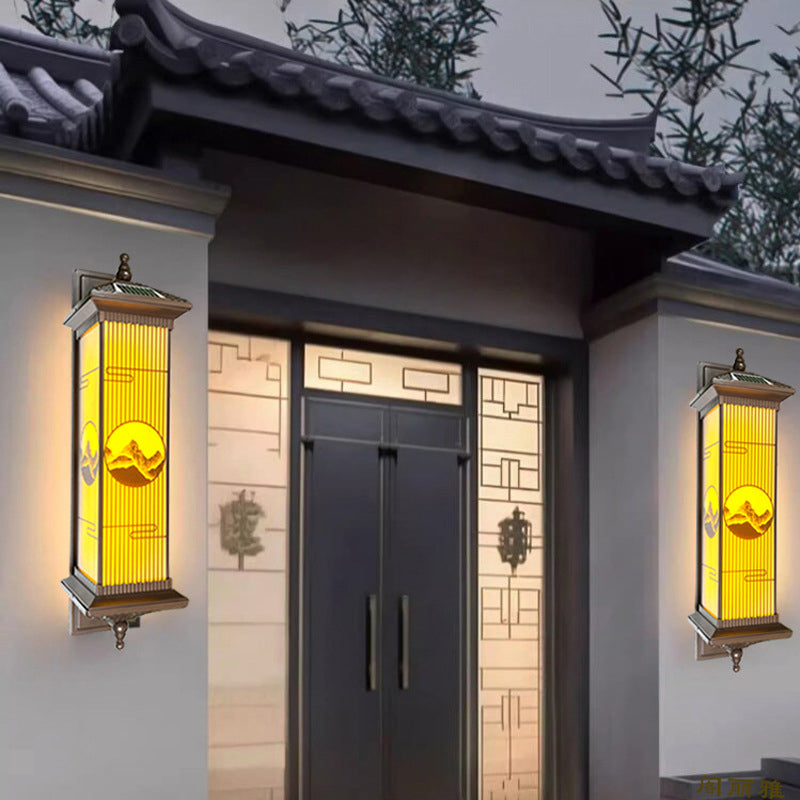 Aluminum Glass Rectangular Garden Outdoor Light