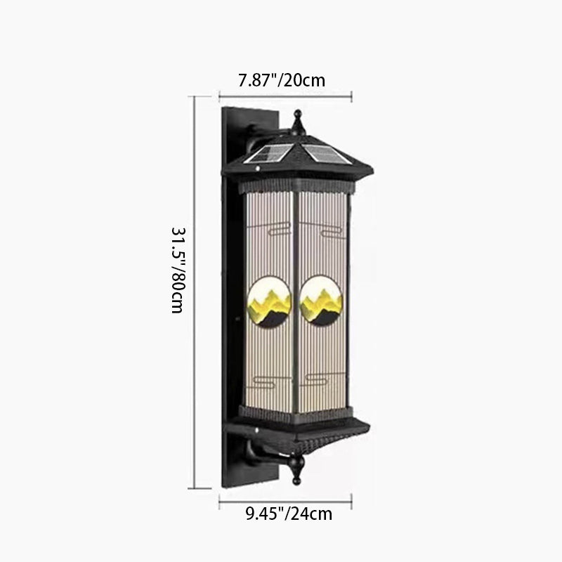 Aluminum Glass Rectangular Garden Outdoor Light